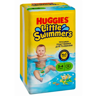 Подгузники-трусики для плаванья Little Swimmers 3-4 Huggies 9403780 1